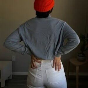 Blue Unisex Turtleneck Sweater Shirt